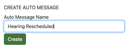 Create Auto Message