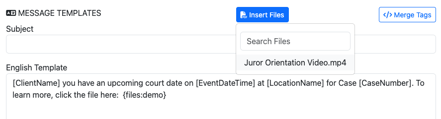 Insert Files