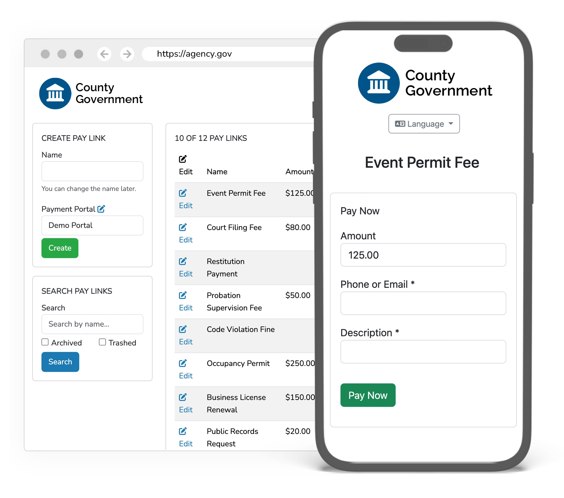 Dynamic Pay Forms Options