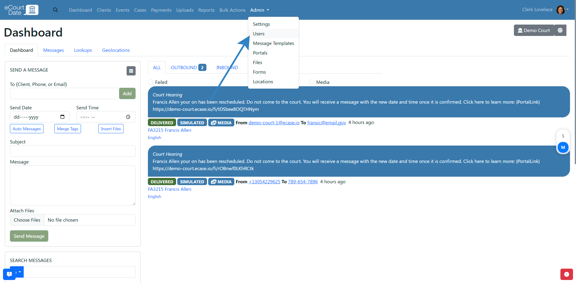 Navigate to user