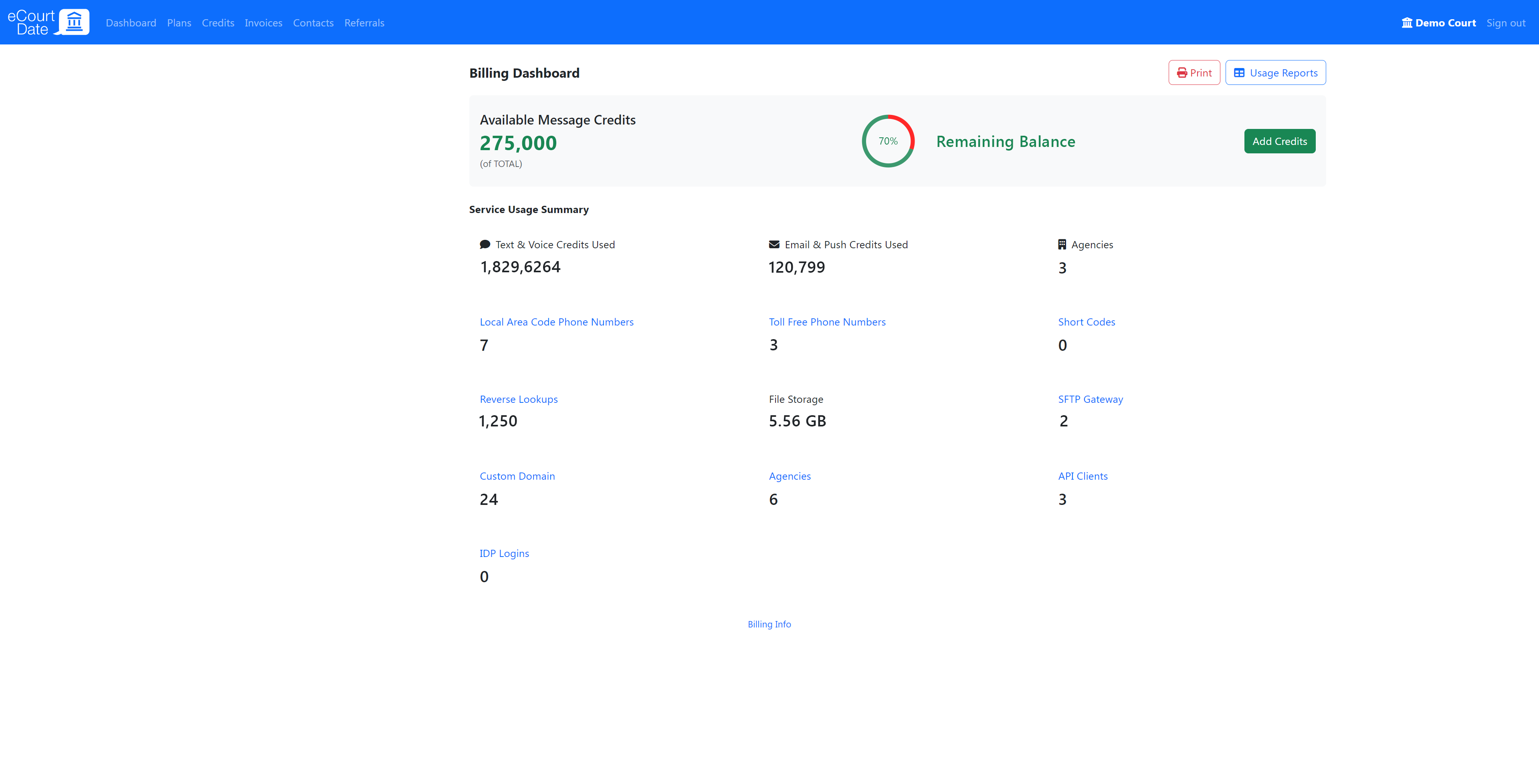 Billing Dashboard