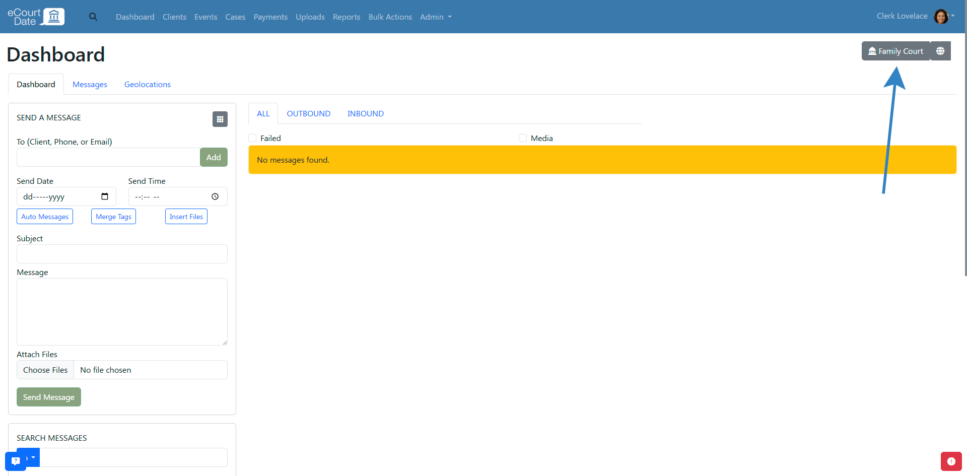 Your selected Agency Page