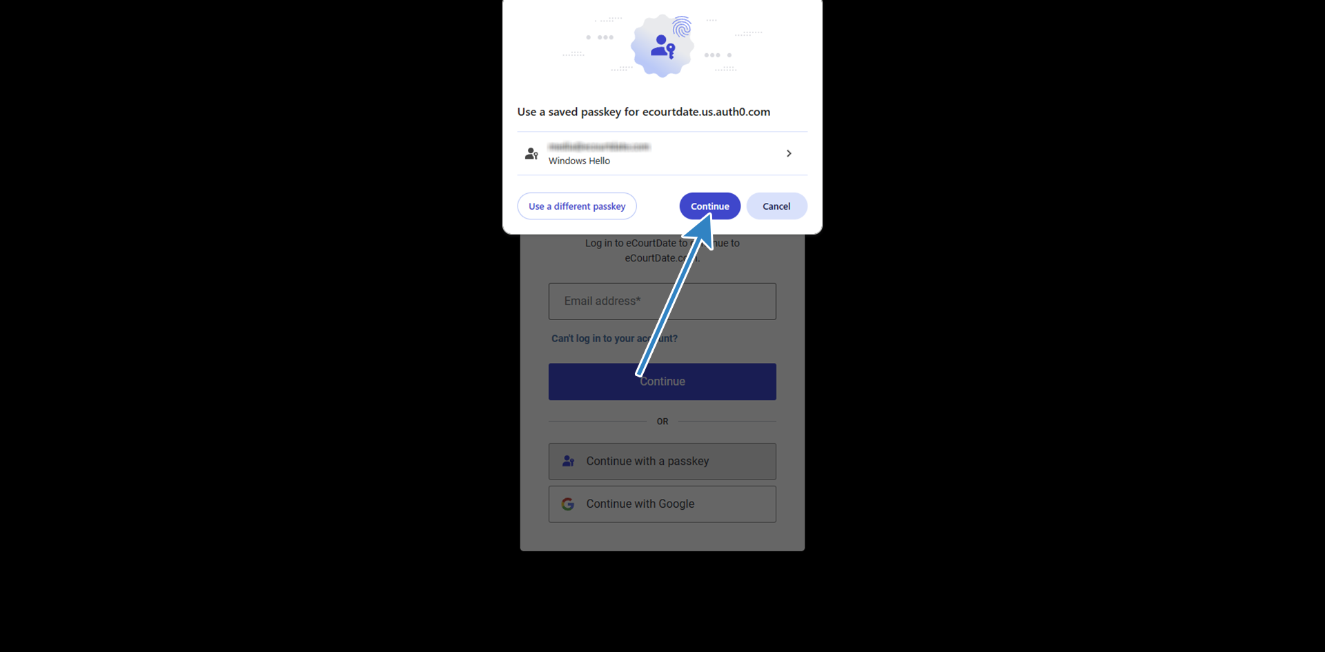 Device will offer the save passkey