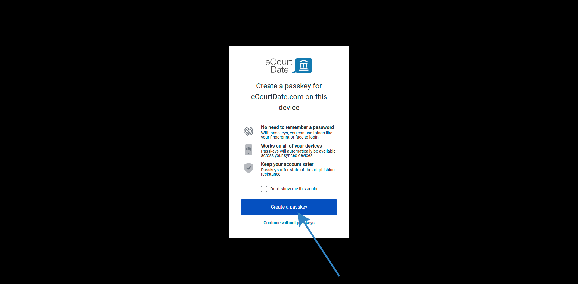 Create Passkey