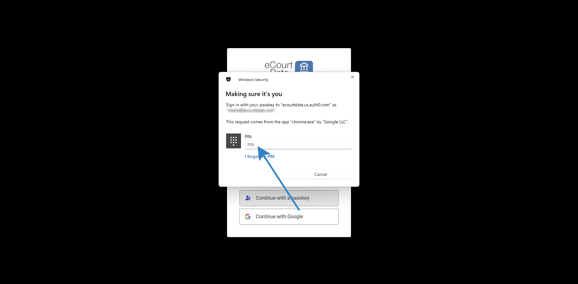 Enter your device PIN