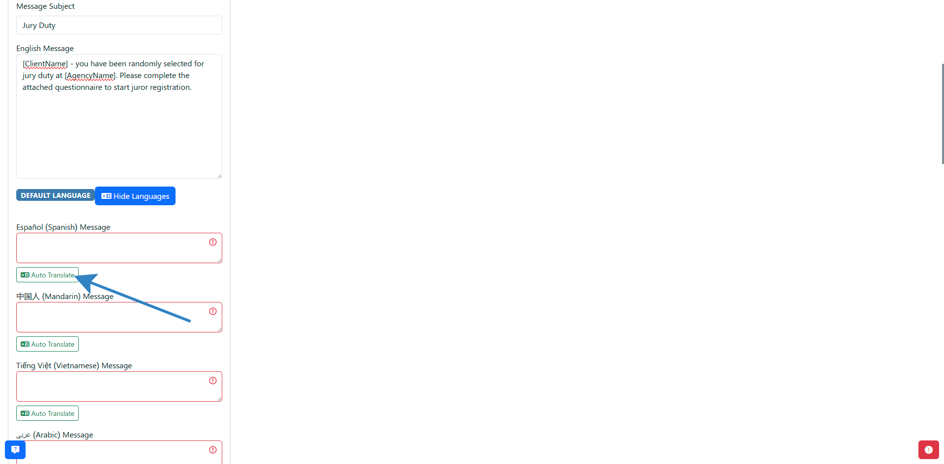 Auto Translate button