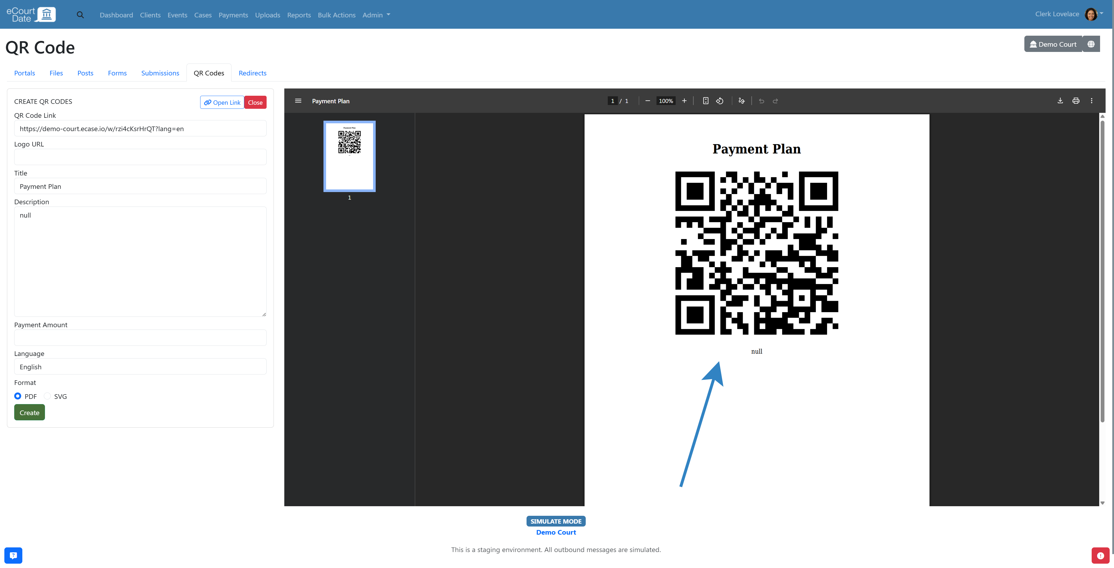 You can share via QR code