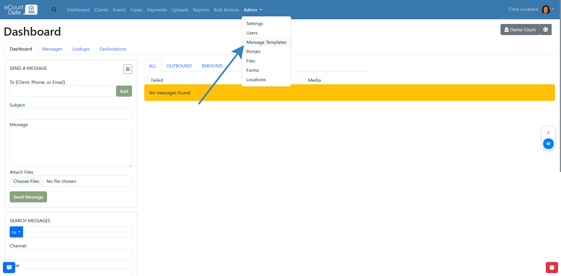 navigate to auto messages