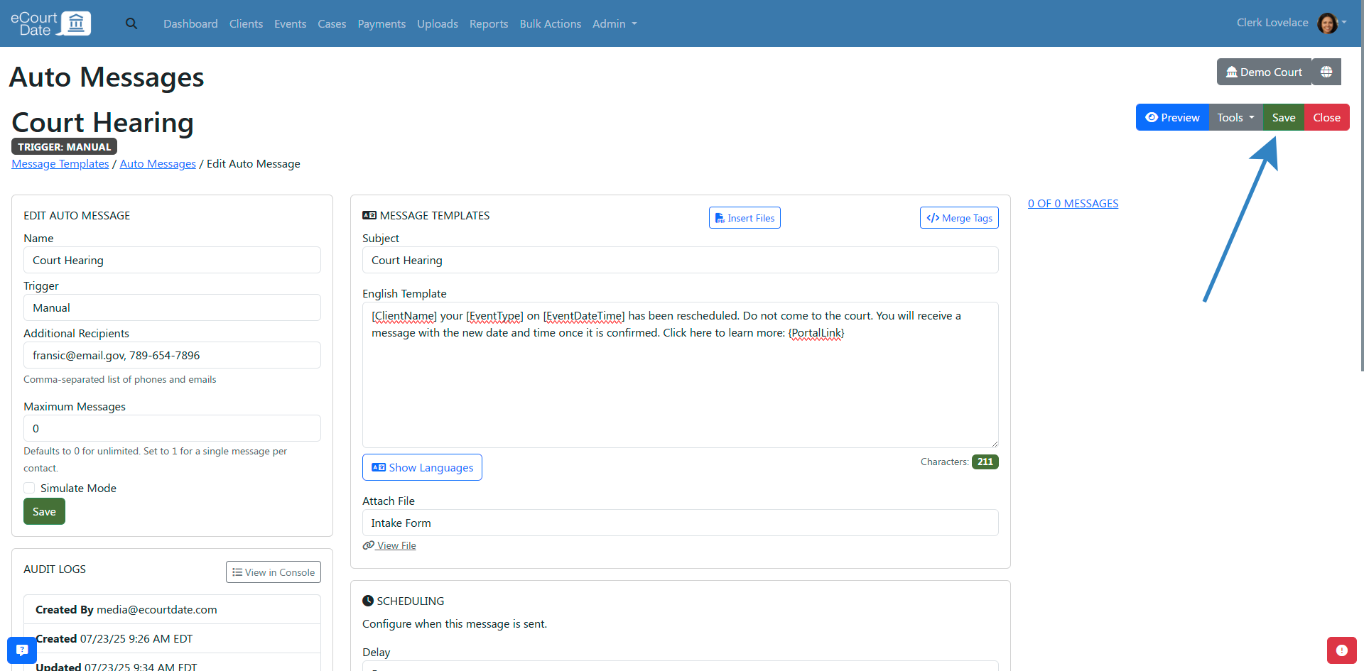 click save button to apply changes