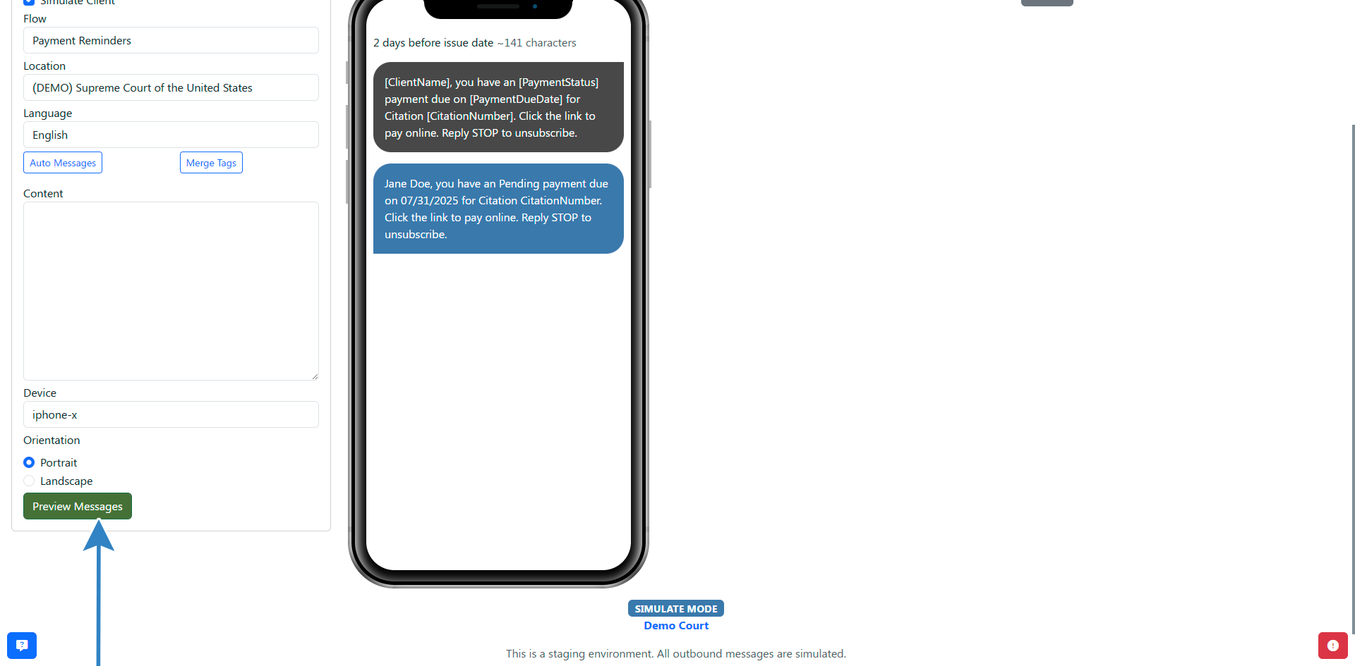 Preview Message