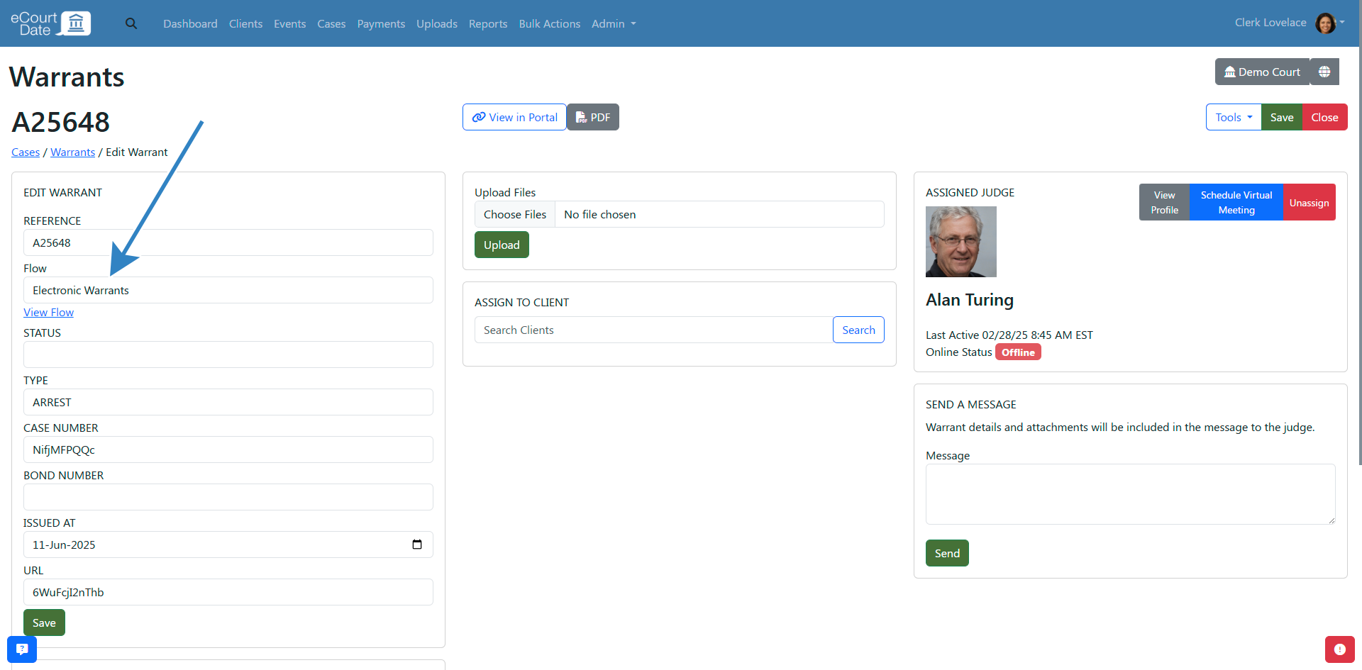 Select flow from dropdown