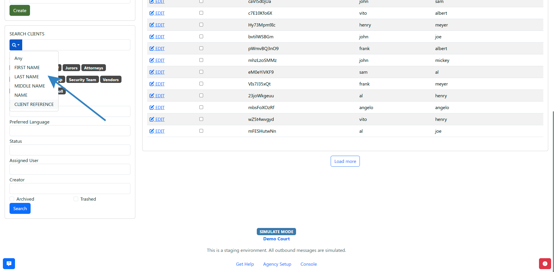 search with filter