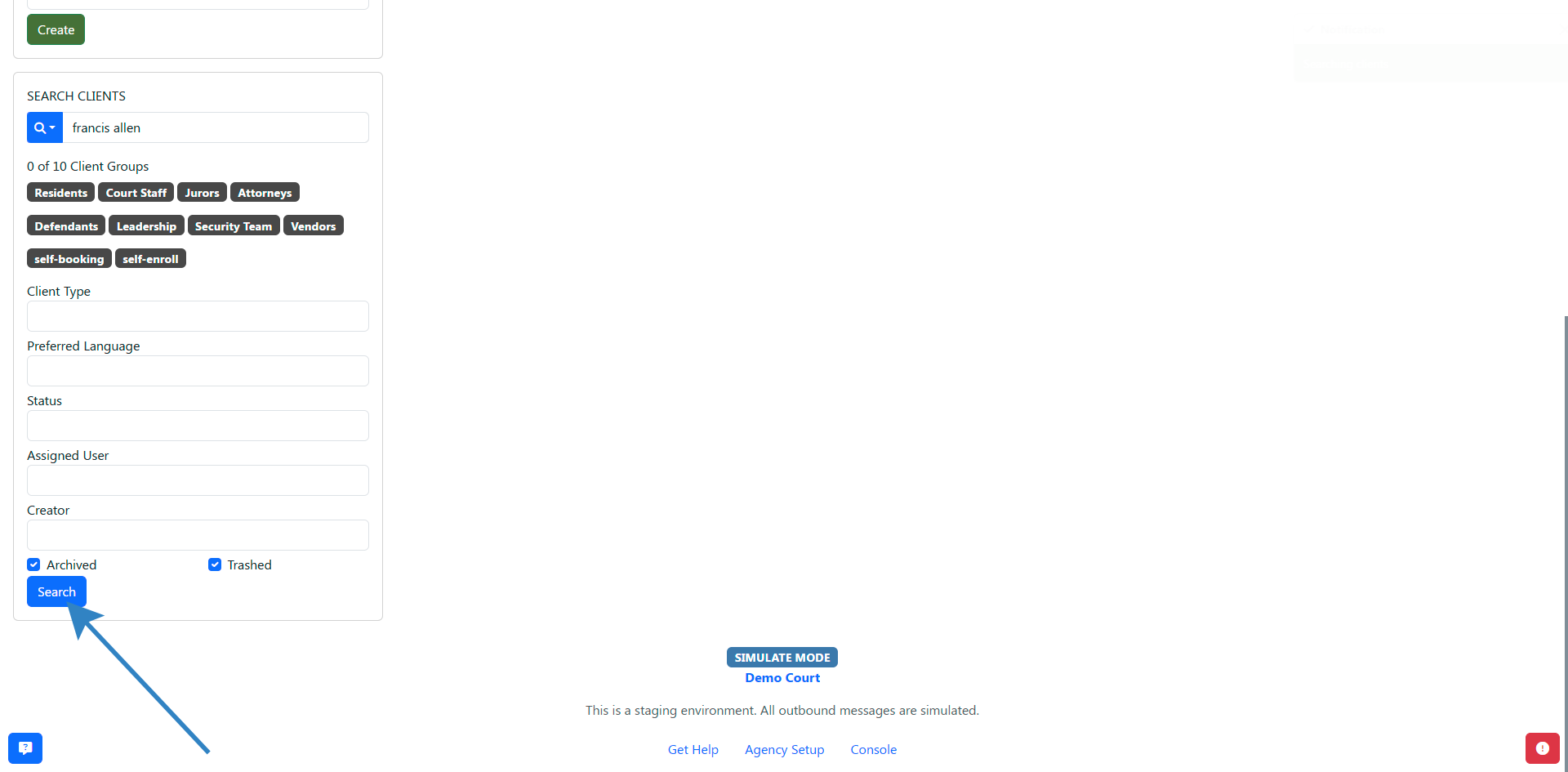 search client