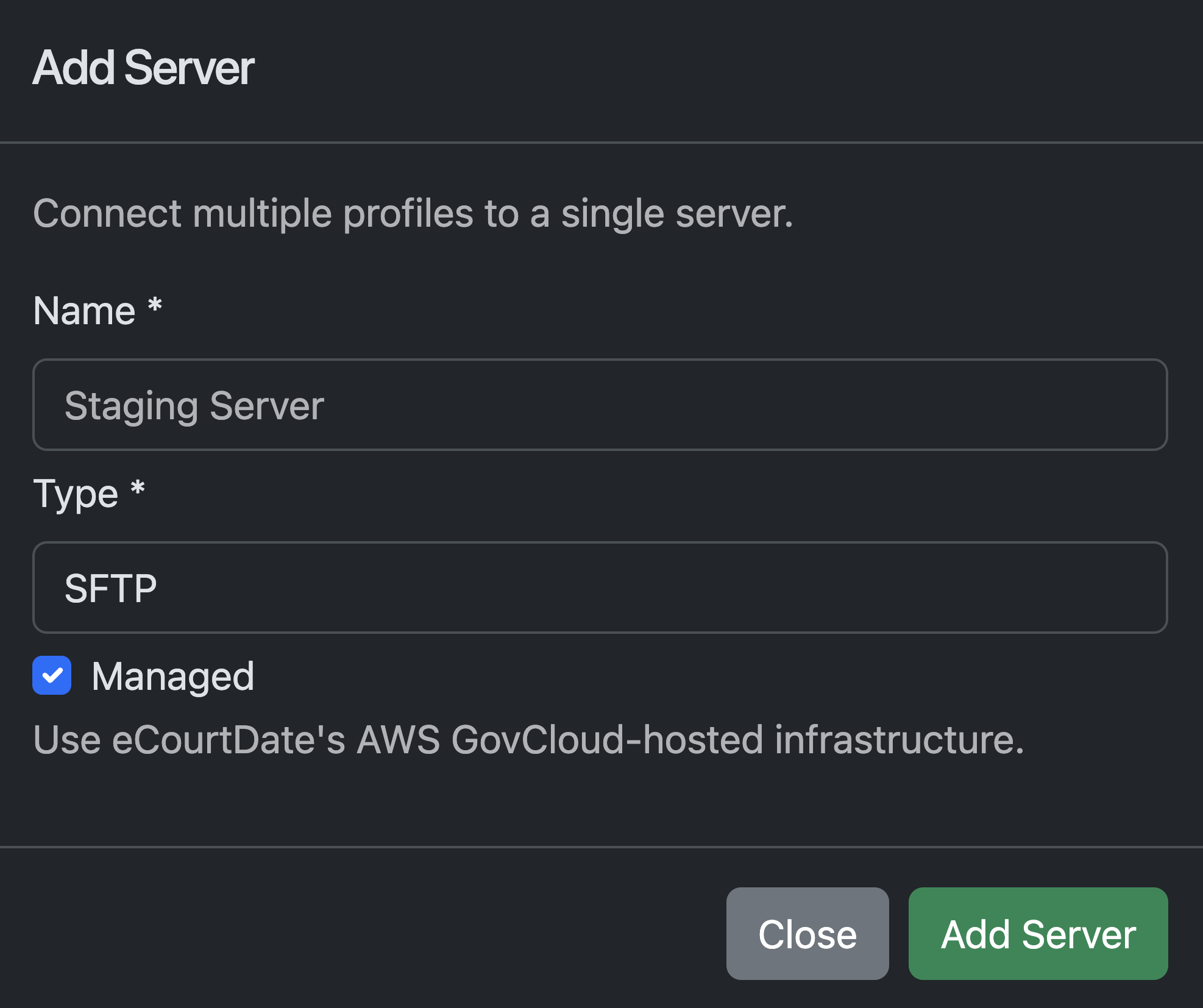 Add Server Form