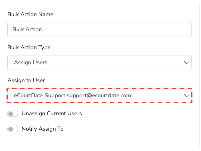 assign to user bulk actions form 