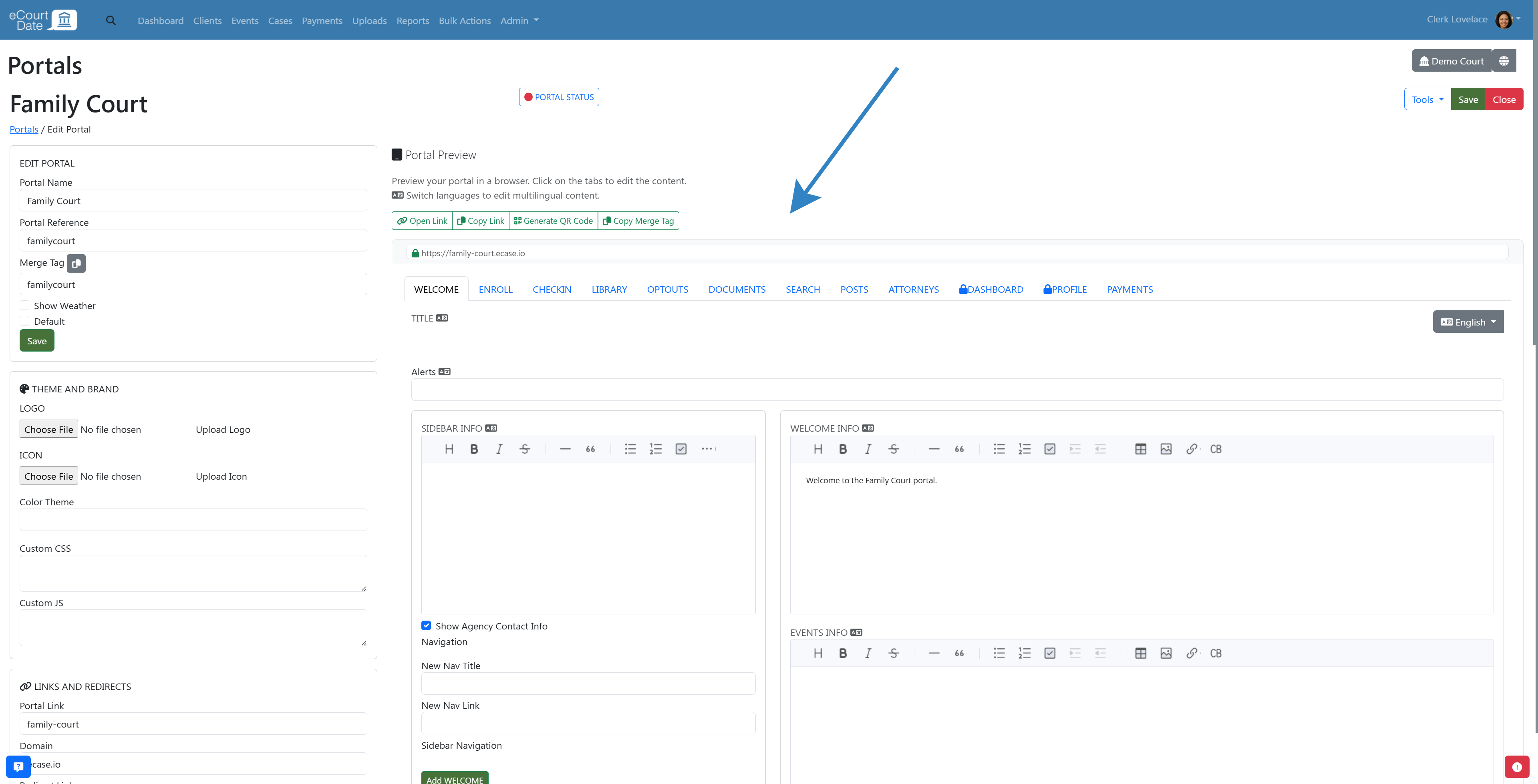 Newly directed page