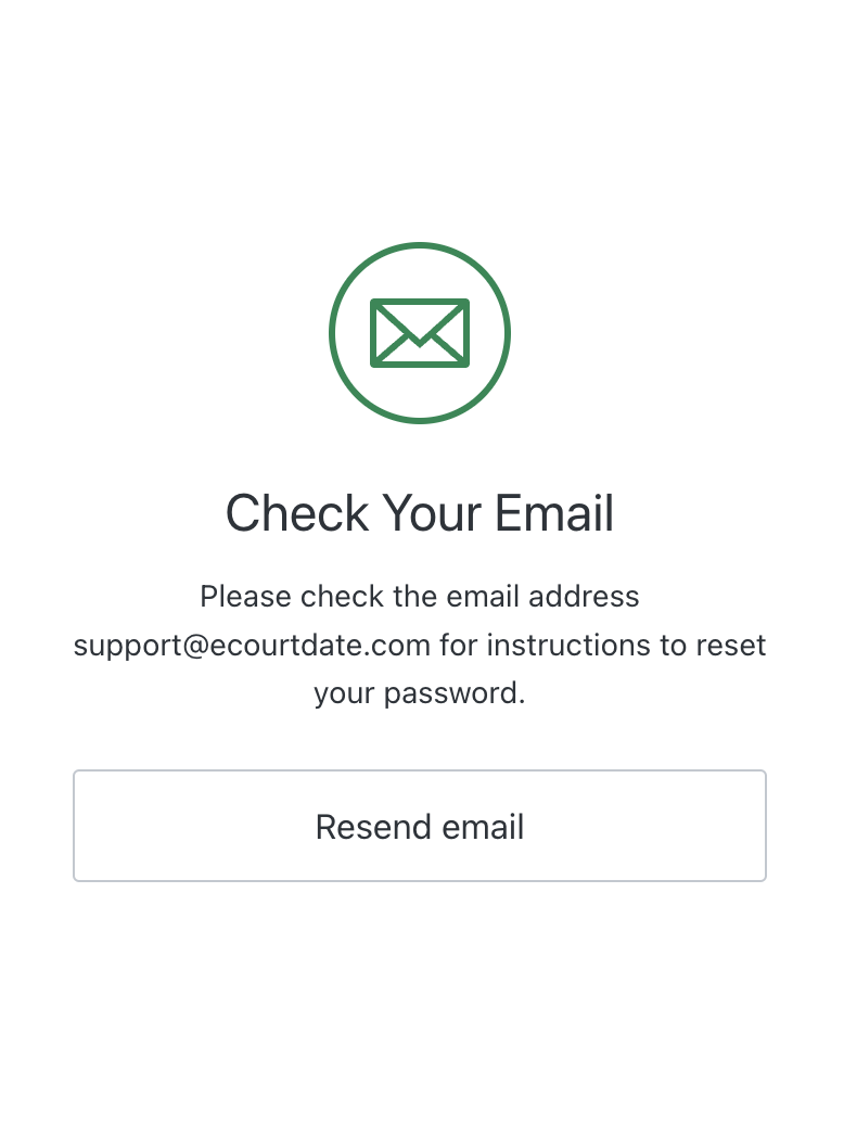 check your email inbox for further instructions 