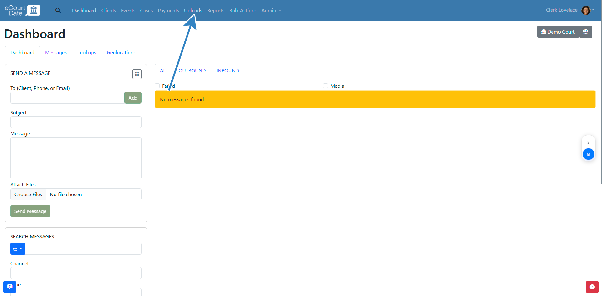 Navigate to upload