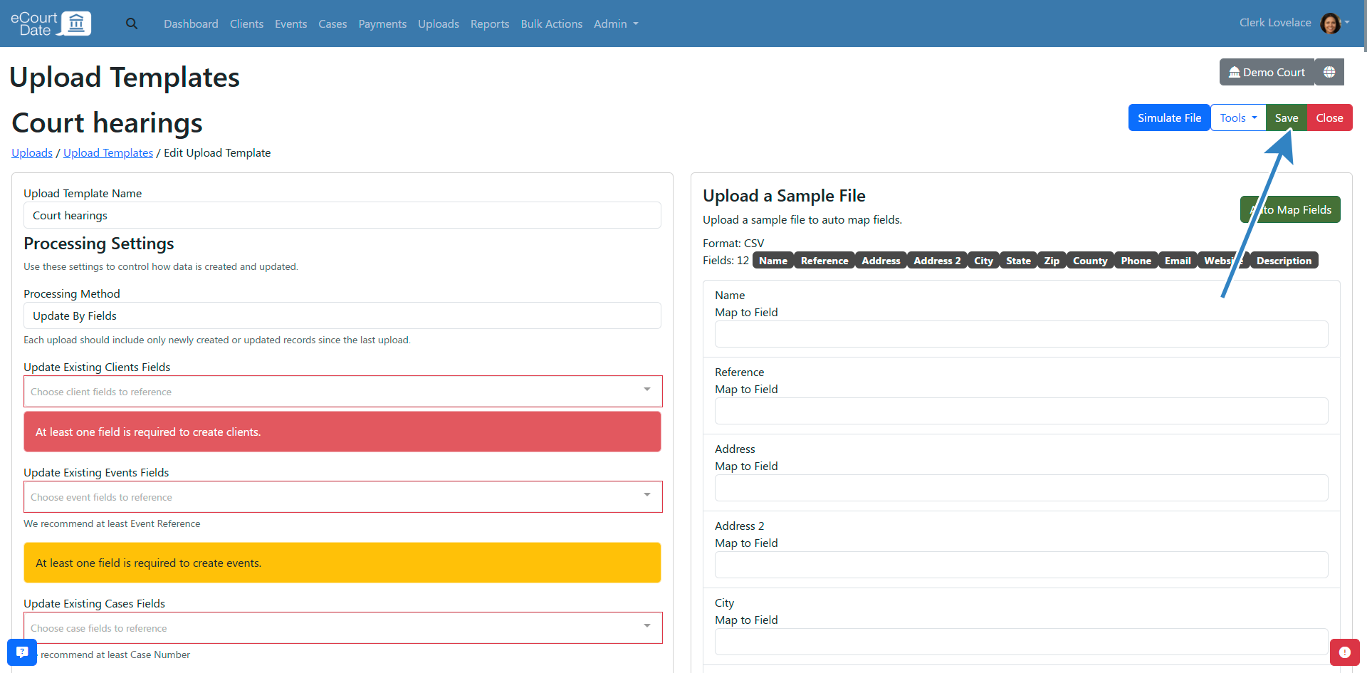 Click save button to apply changes