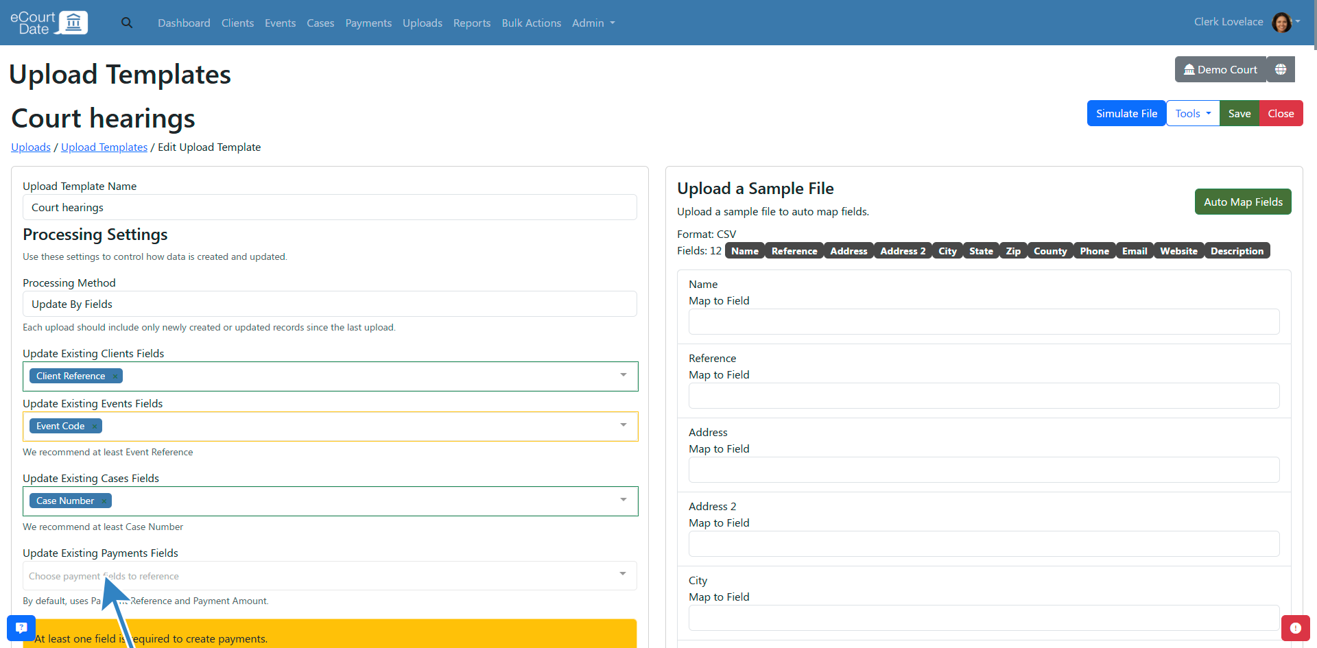 Update existing payment