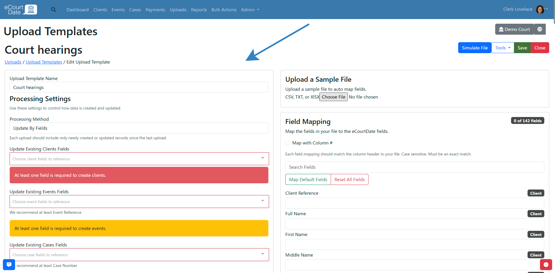 You will directed to new upload page