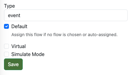 Default Flow Setting