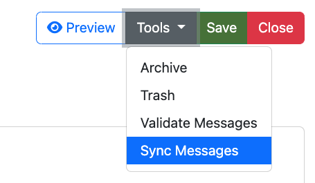 Sync Messages for a Flow