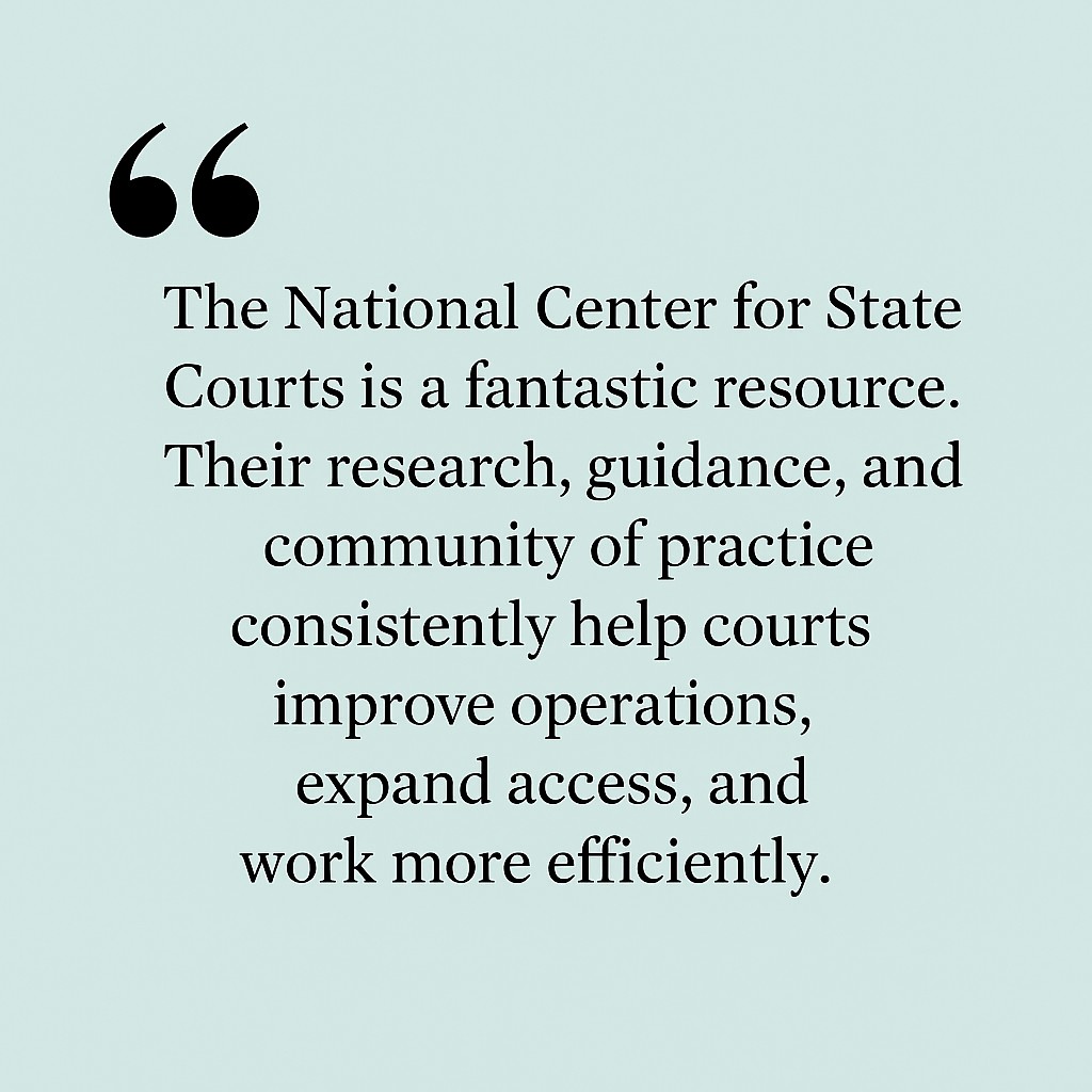 National Center for State Courts is a fantastic resource quote