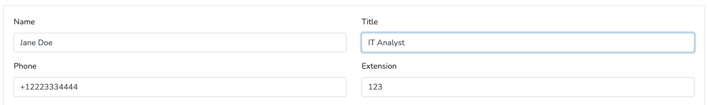 User Title Field