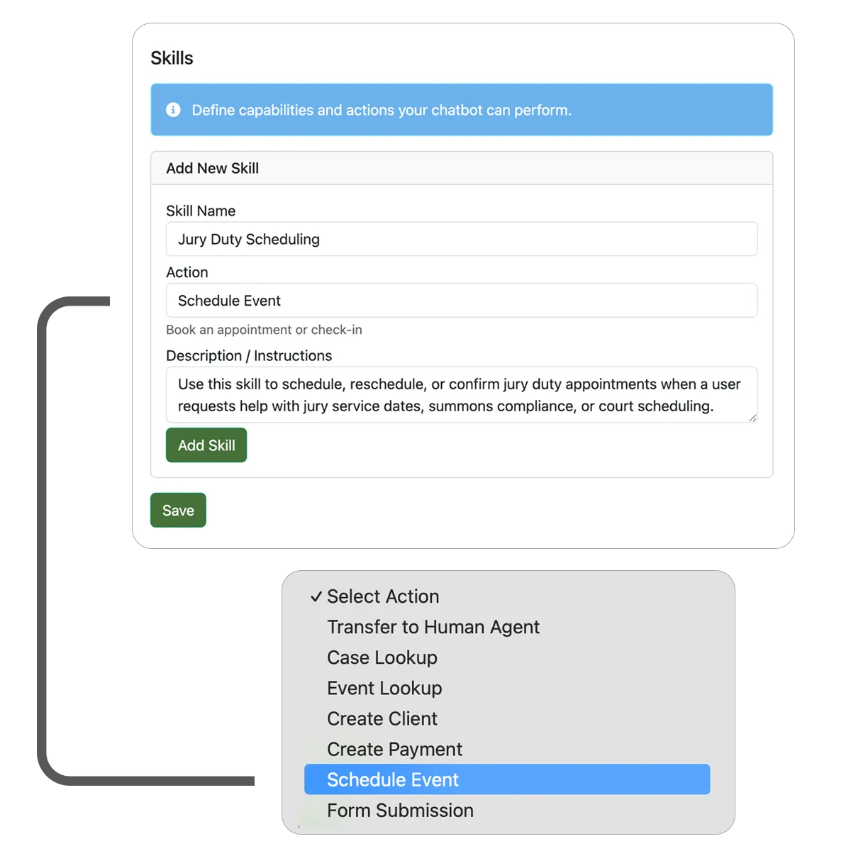 Chatbot Skills and Escalation
