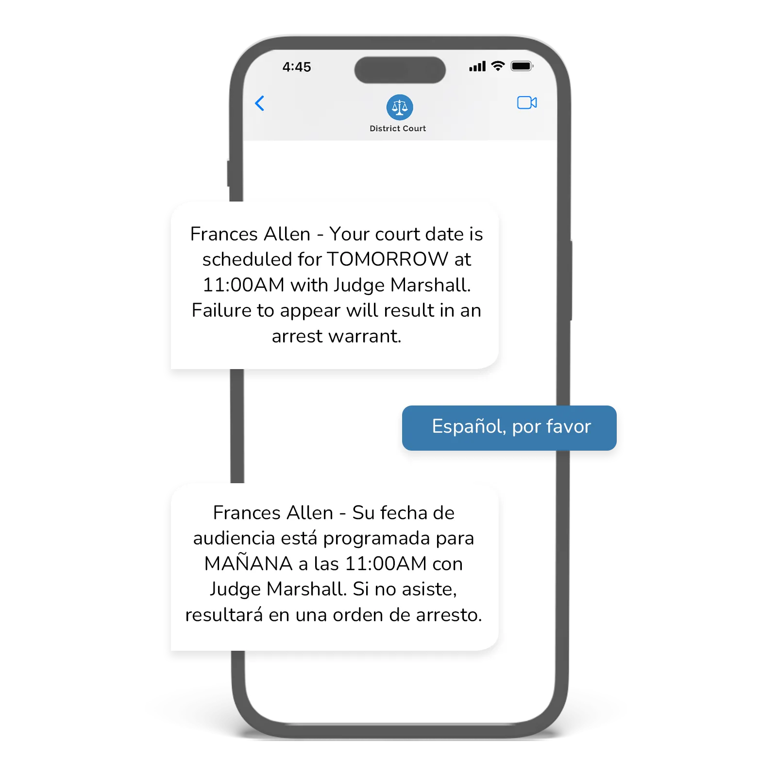 Messaging for Courts and Justice Agencies
