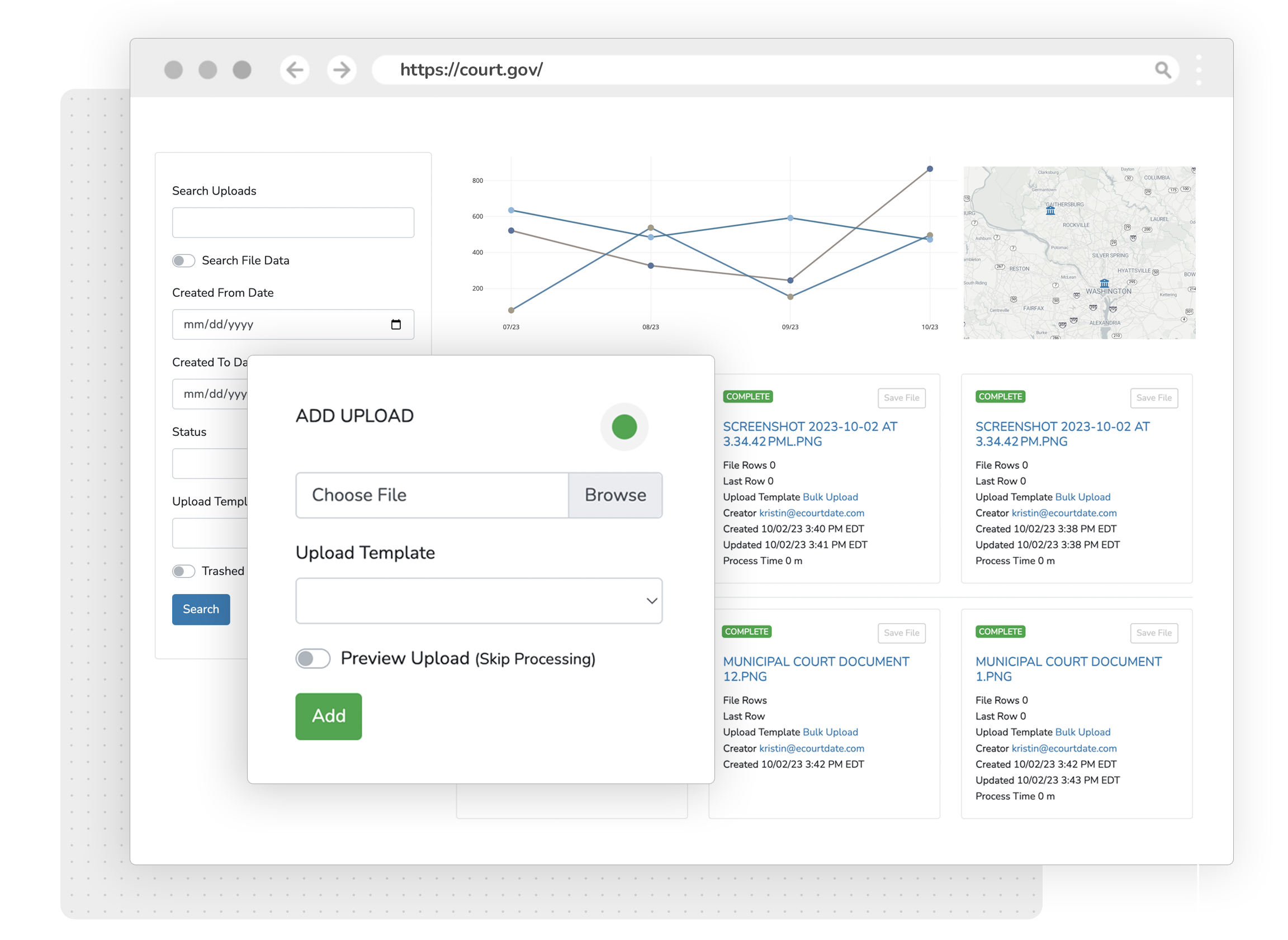 Demo Justice Data Dashboard with Multiple Data Sources