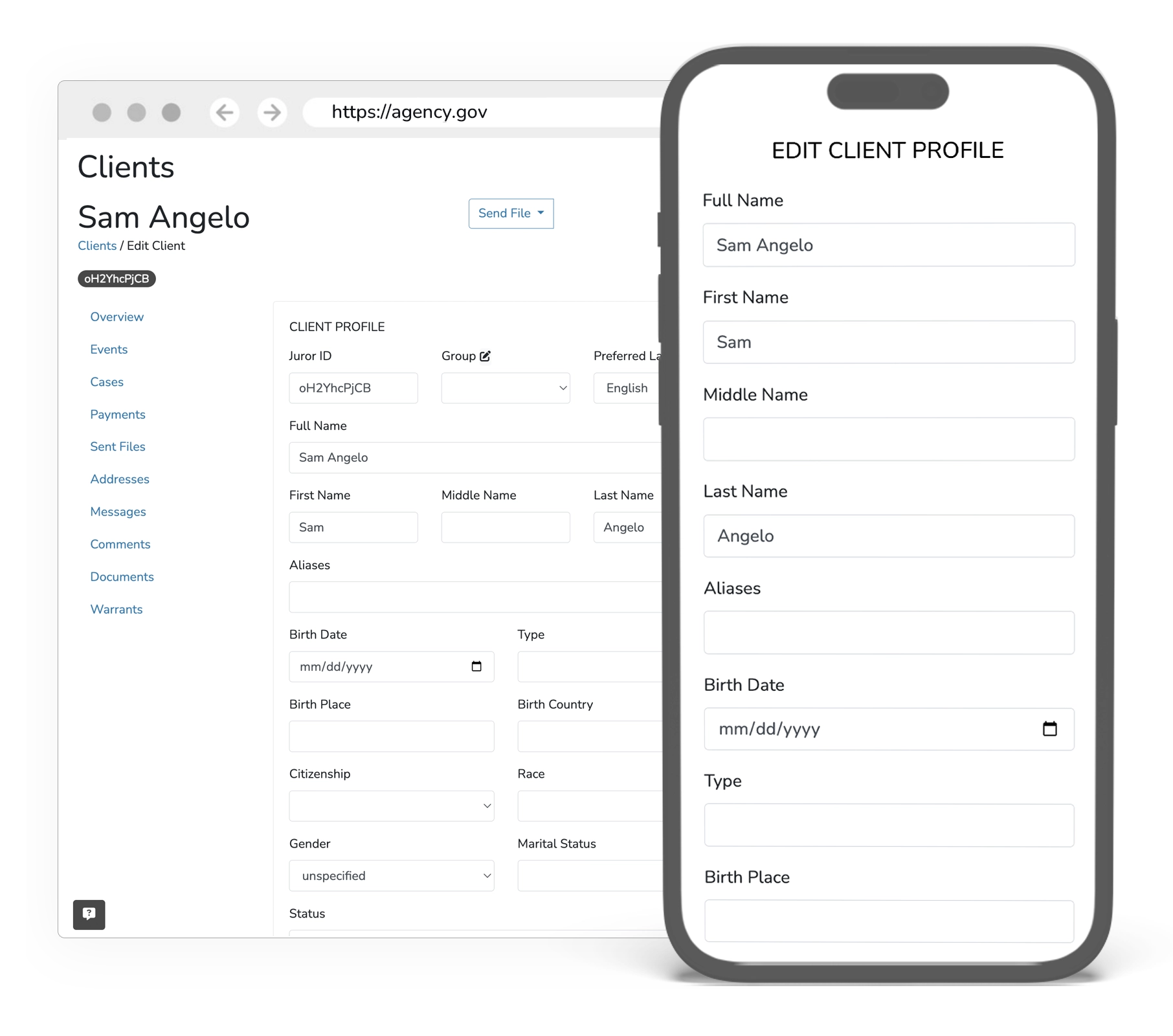 Clients can Edit their Profile
