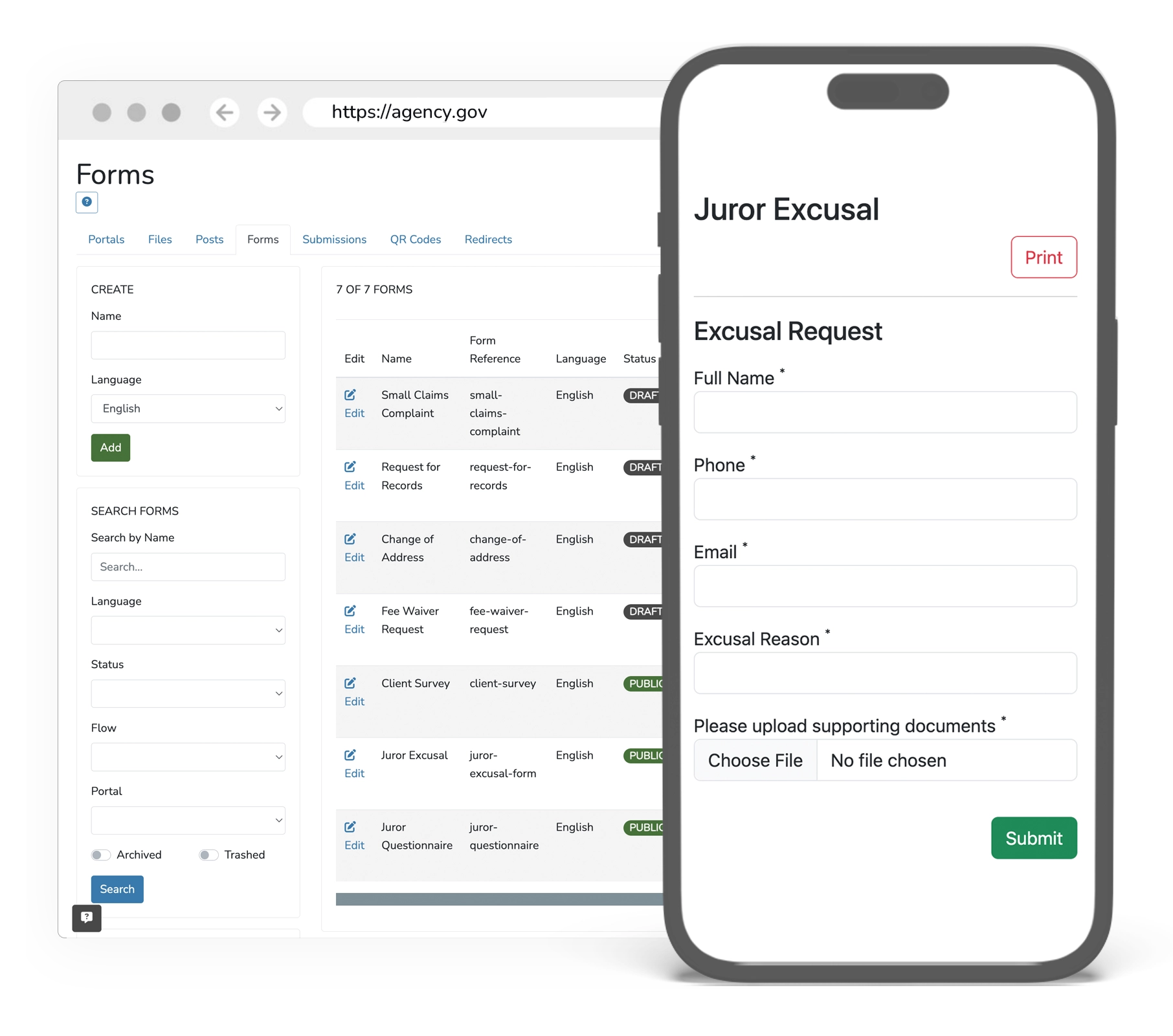 Document Search Files and Forms Library Use Case