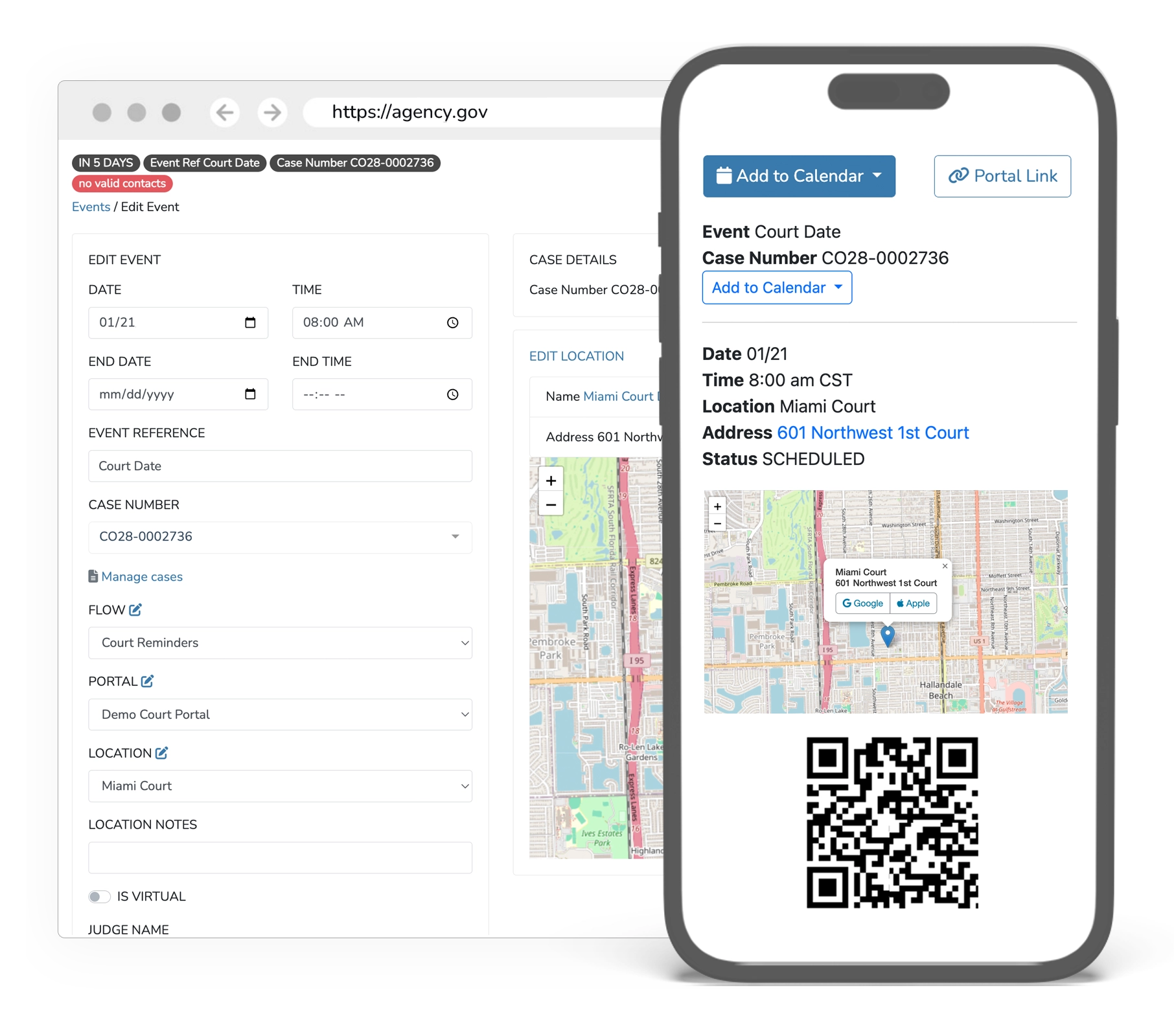 Calendar scheduling with trackable links