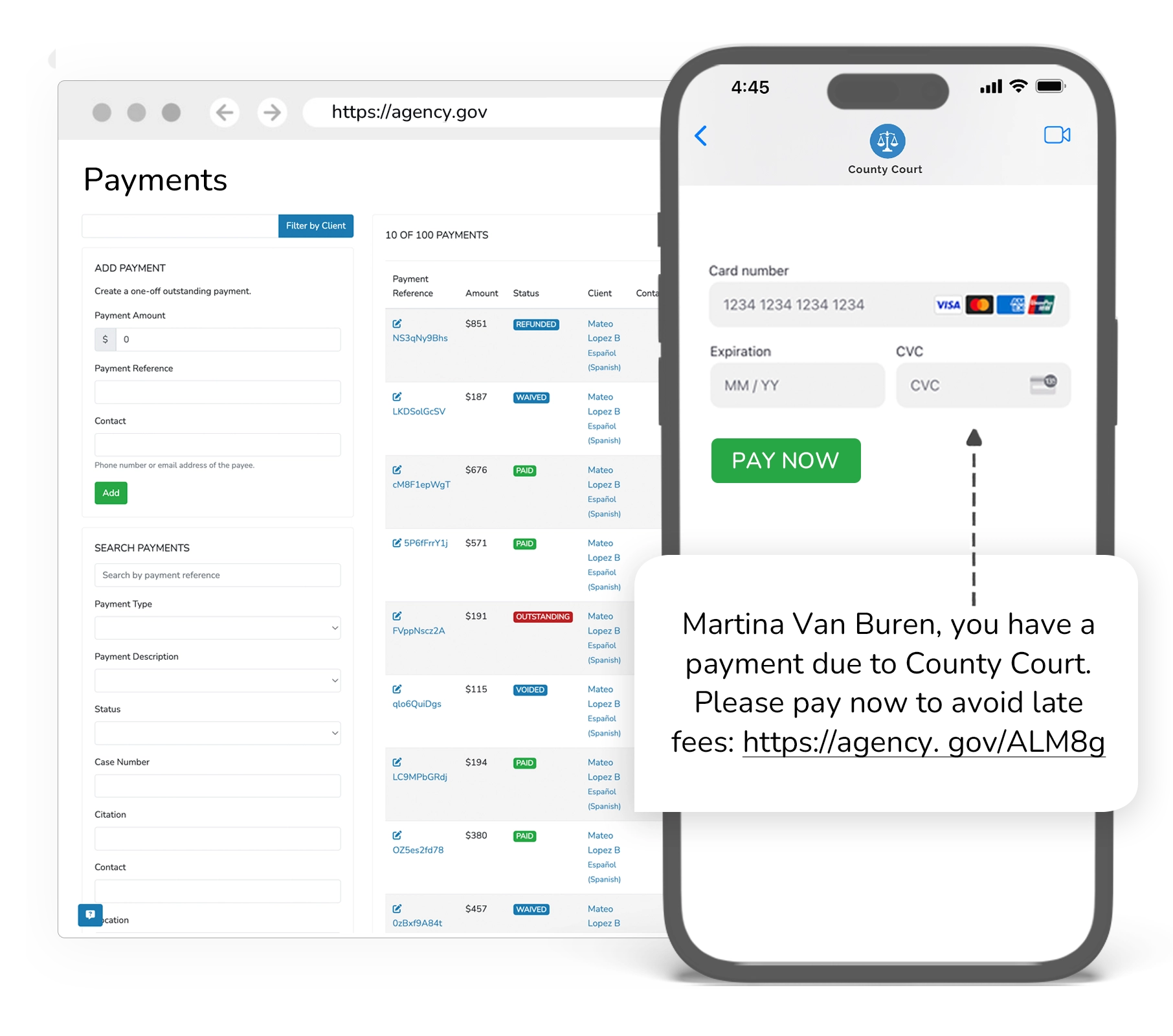 Court Fee Added and Notification Goes Out