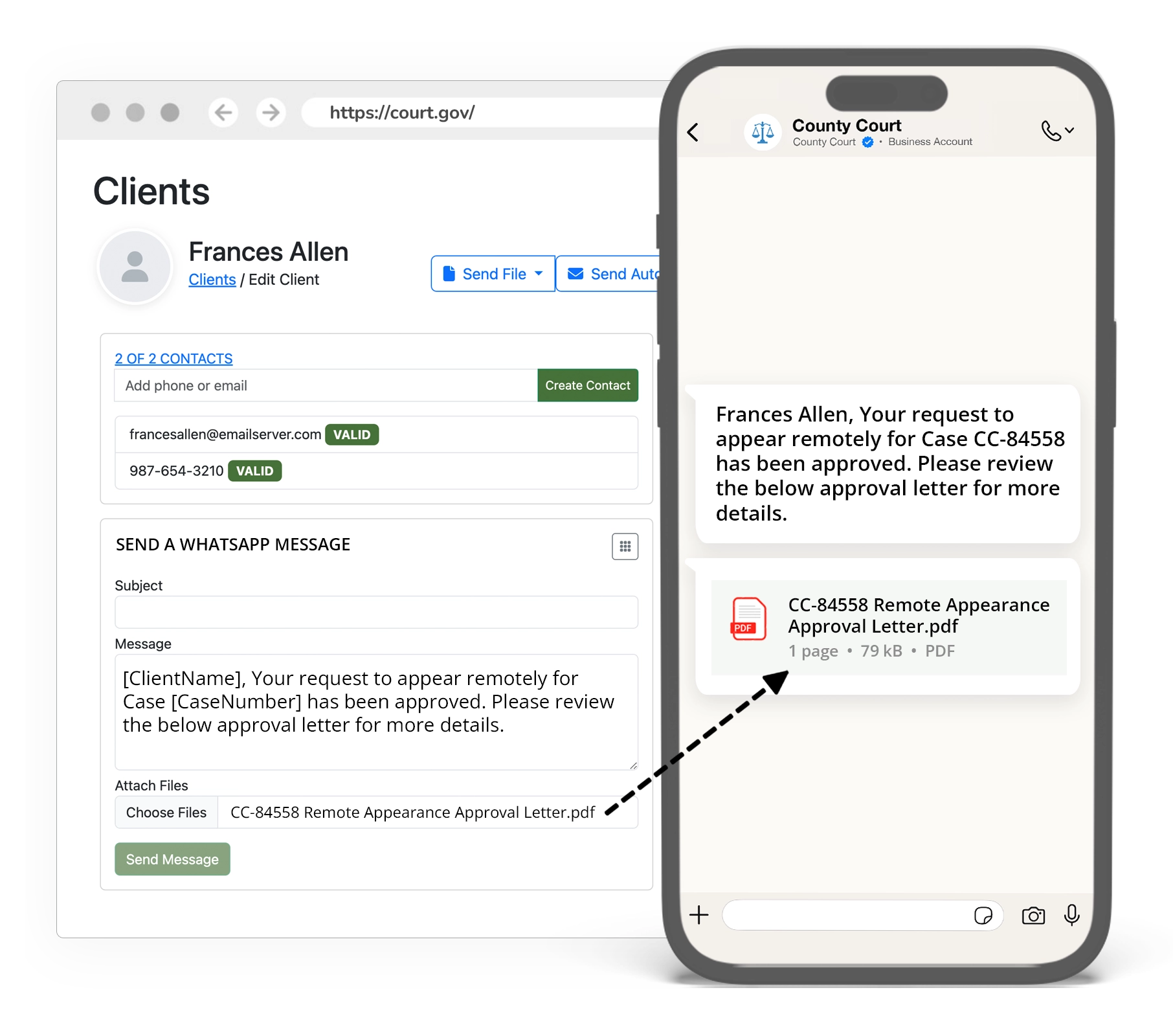 WhatsApp for Courts and Justice Systems