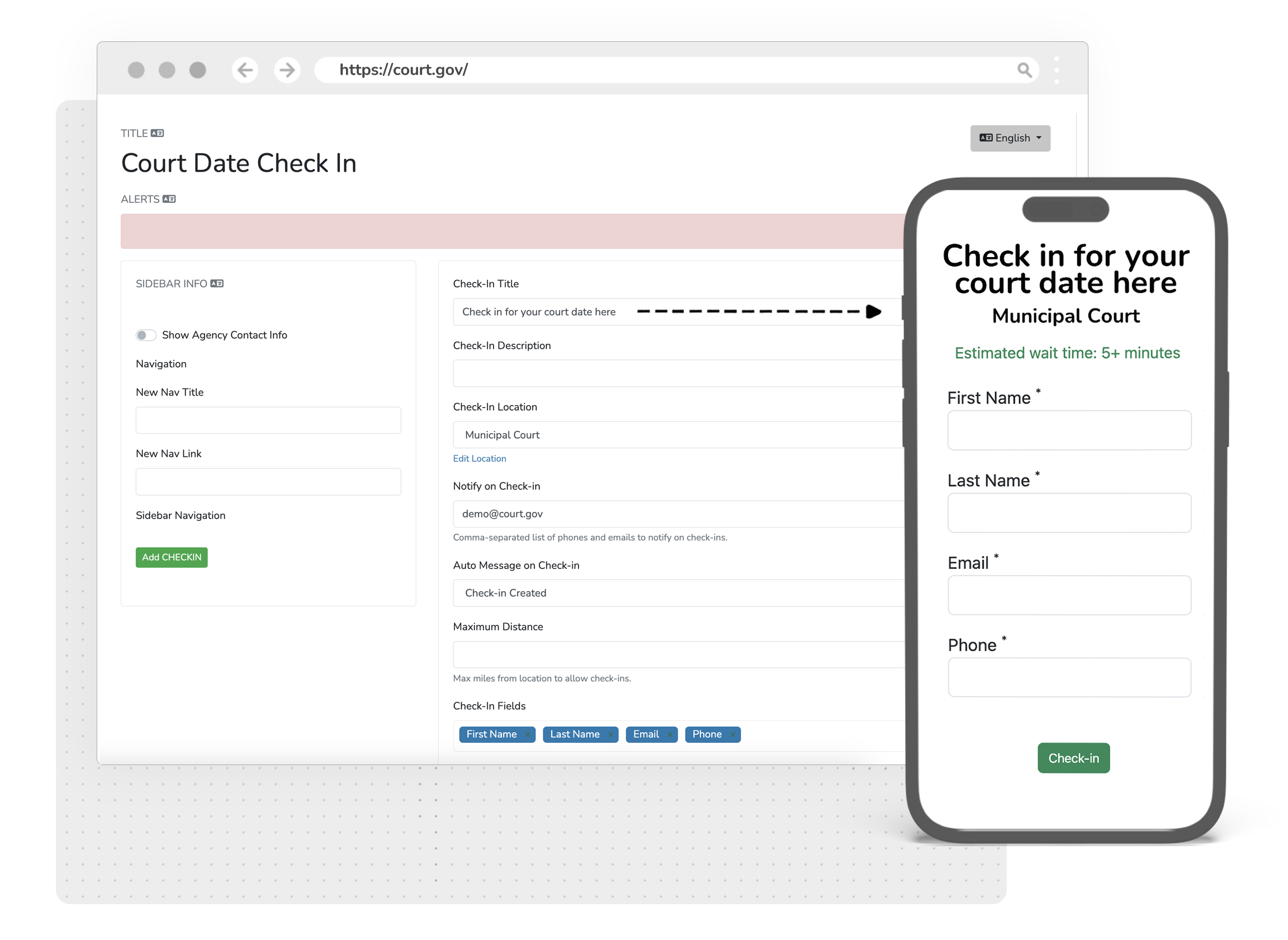 Create Check In Portal