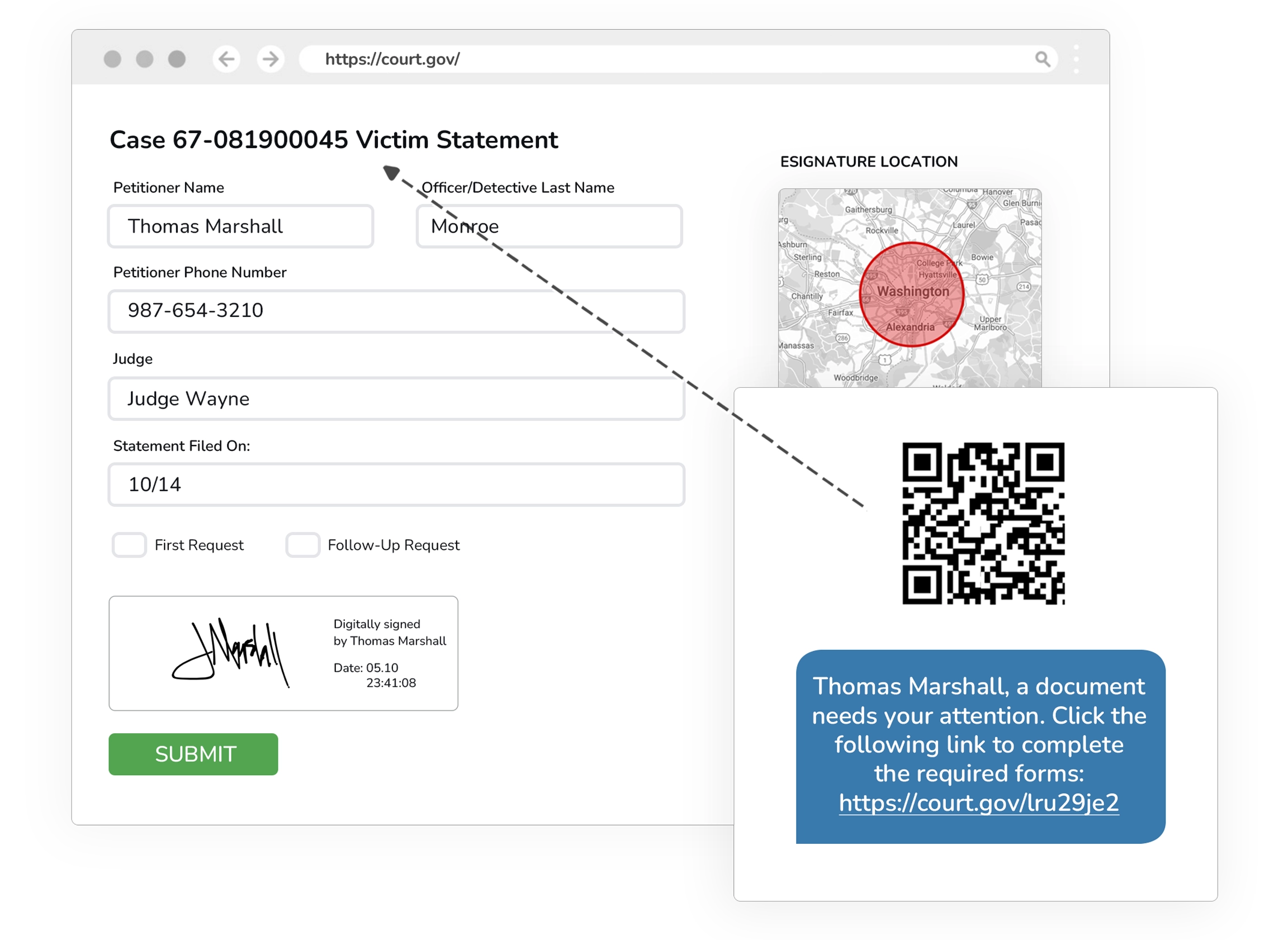 Victim Statement with eSignature
